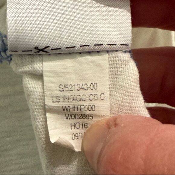 GAP White & Blue Baseball Raglan Long Sleeve Tee Shirt Size Large - Picture 5 of 7